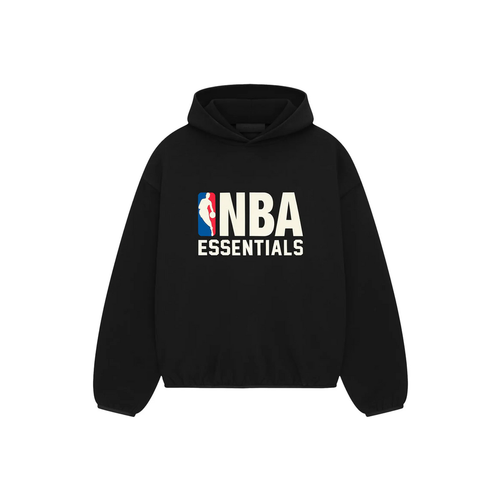 Fear of God Essentials NBA Logo Fleece Hoodie Black (FW24)