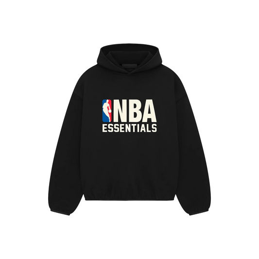 Fear of God Essentials NBA Logo Fleece Hoodie Black (FW24)