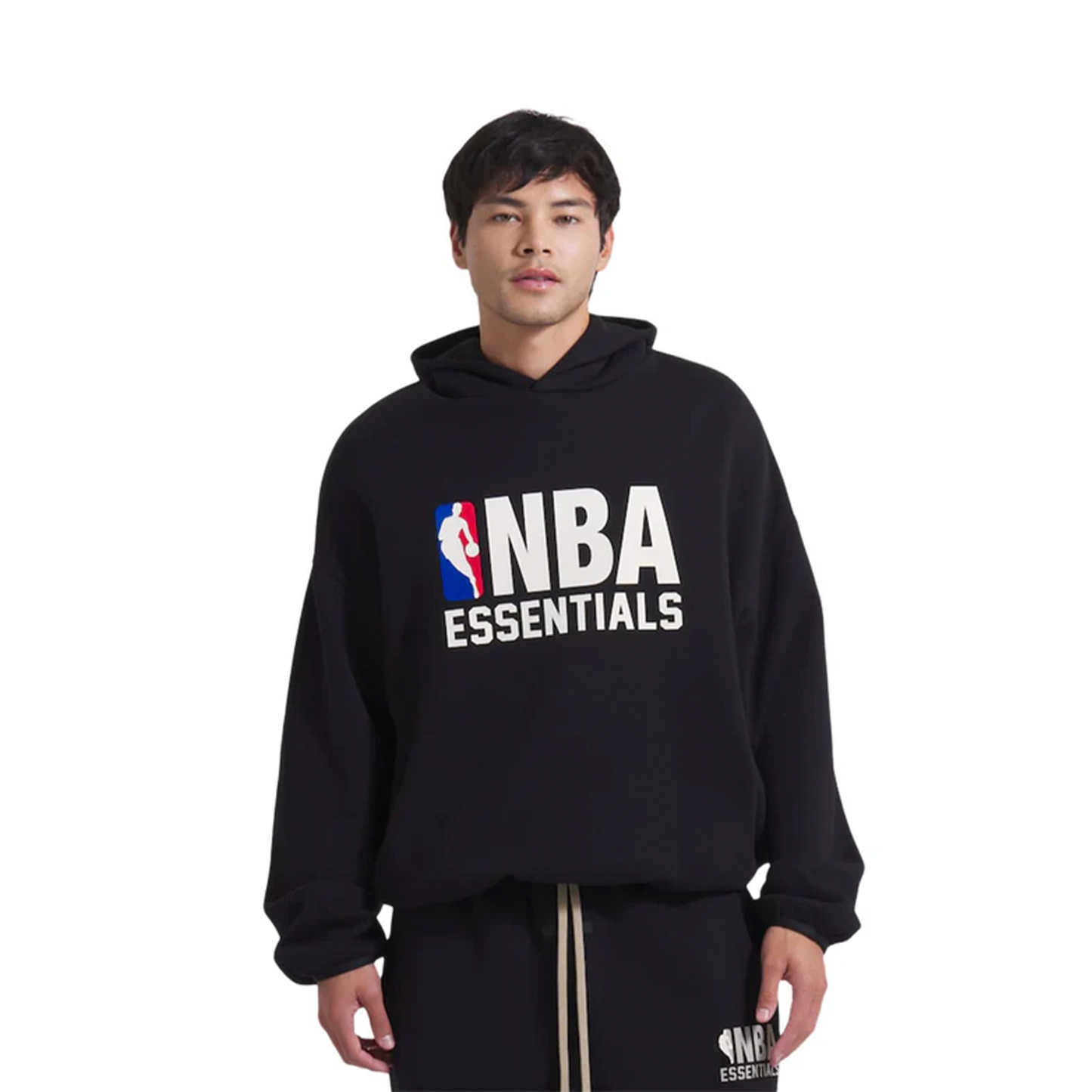 Fear of God Essentials NBA Logo Fleece Hoodie Black (FW24)
