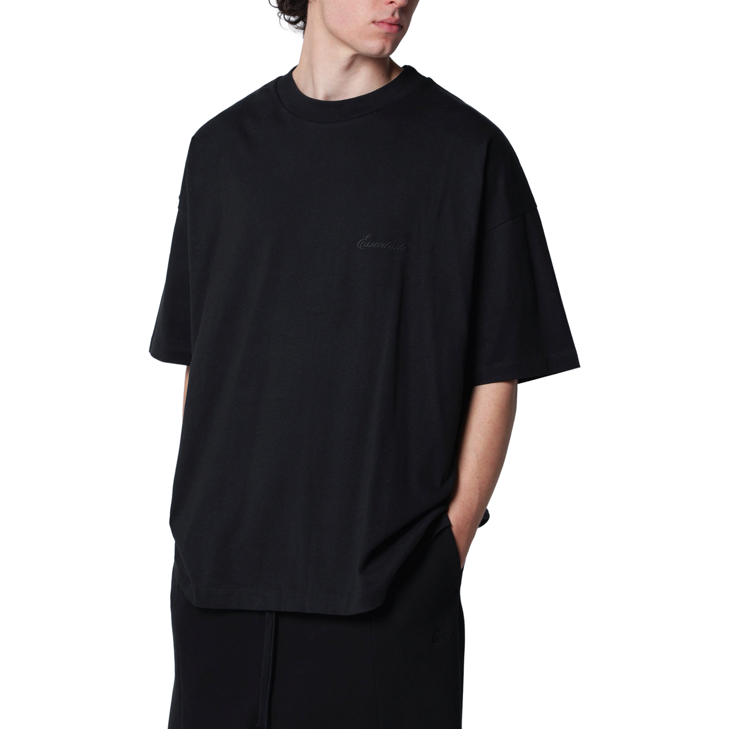 Fear of God Essentials Signature Classic Tee Vintage Black (SS26)