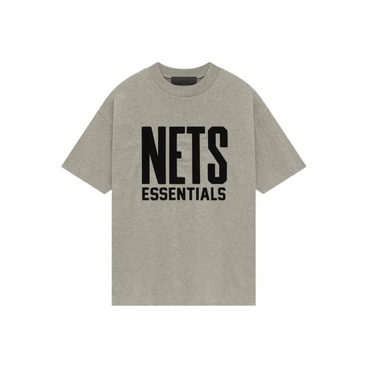 Fear of God Essentials x NBA Brooklyn Nets Tee Warm Heather (SS25)