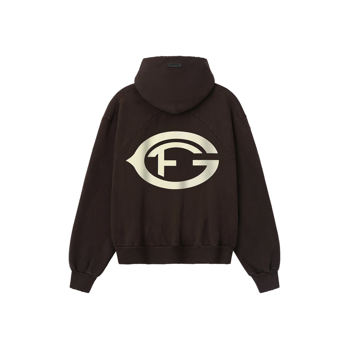 FEAR OF GOD F Of G Classic Half Raglan Hoodie W/ Pocket Dark Brown (SS26)