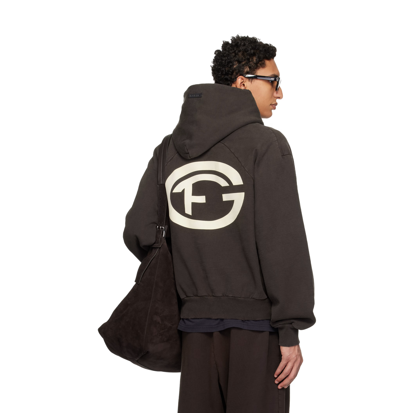 FEAR OF GOD F Of G Classic Half Raglan Hoodie W/ Pocket Dark Brown (SS26)