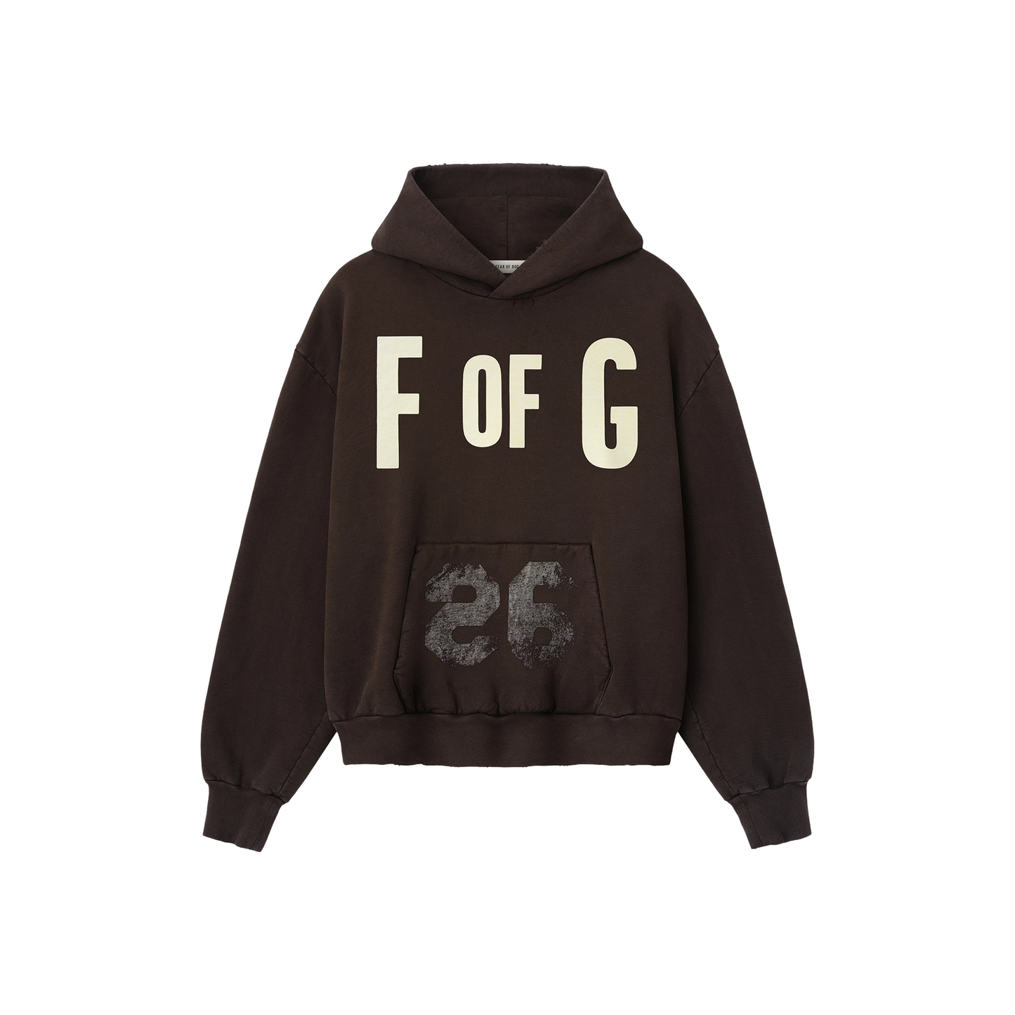 FEAR OF GOD F Of G Classic Half Raglan Hoodie W/ Pocket Dark Brown (SS26)
