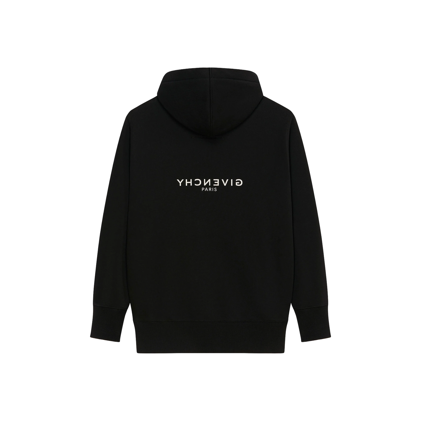 GIVENCHY Classic Fit Reverse Print Hoodie Black (FW22)