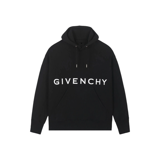 GIVENCHY Embroidered Classic Fit 4G Logo Hoodie Black (SS22)
