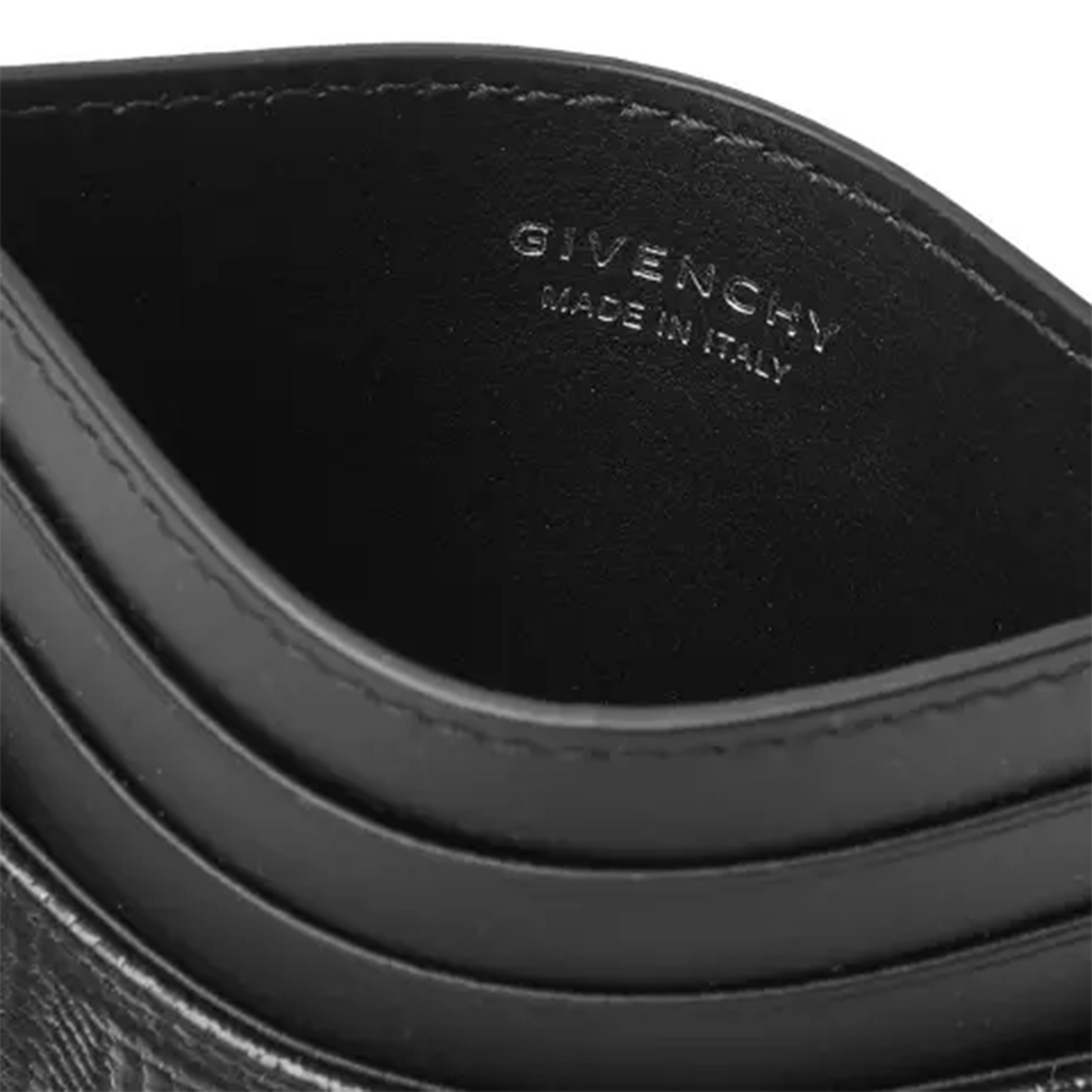 GIVENCHY Engraved Logo Leather Cardholder Black (SS24)