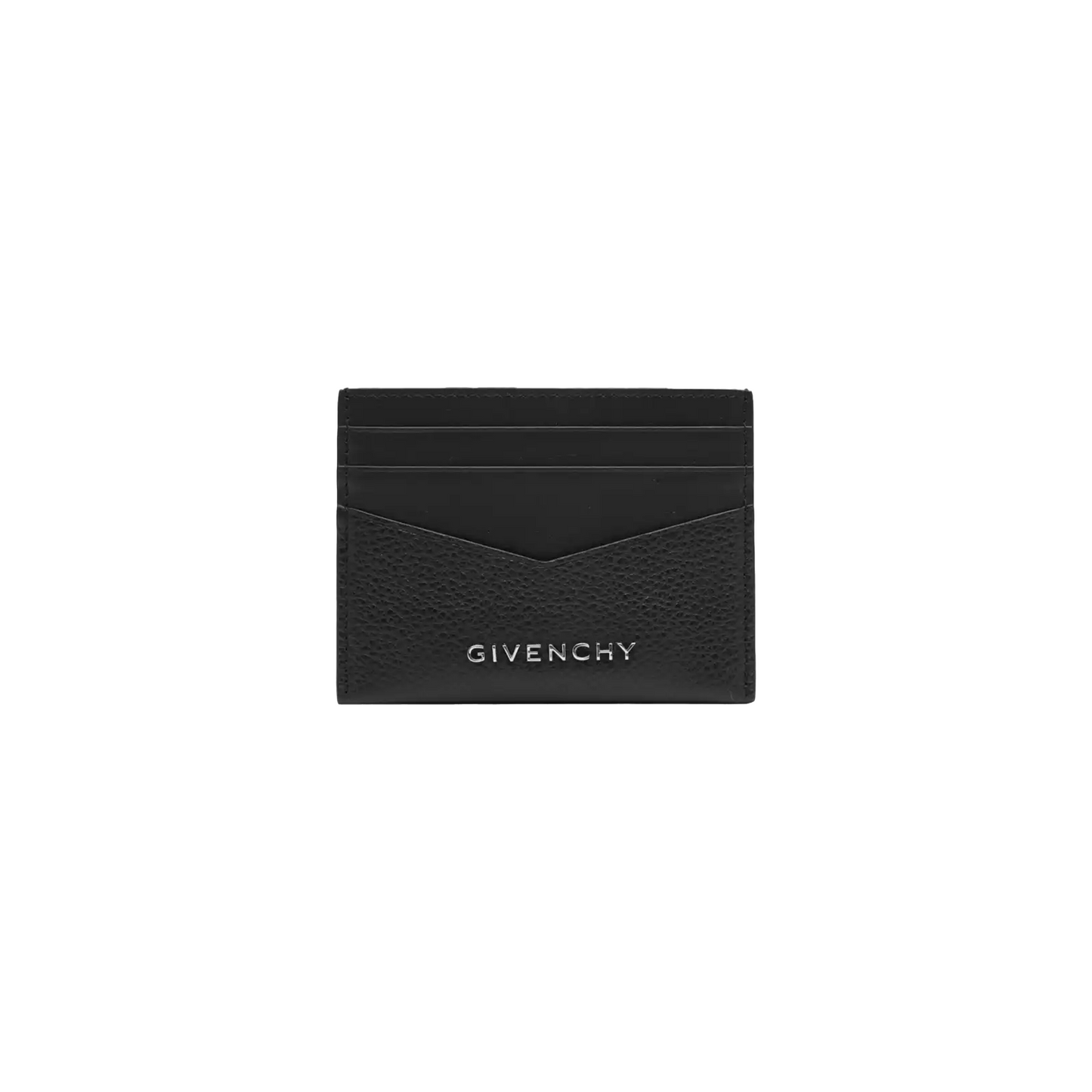 GIVENCHY Logo Plaque Leather Cardholder Black (SS24)