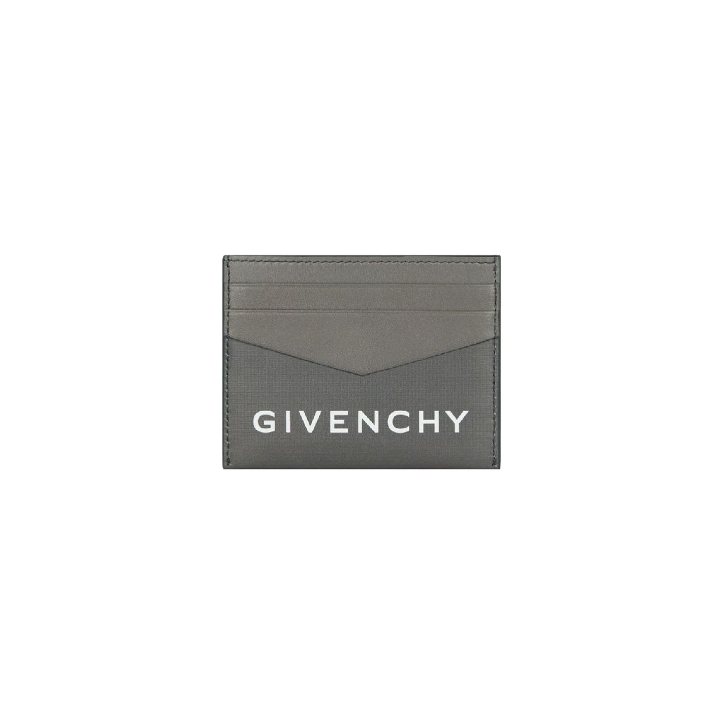 GIVENCHY Logo Print Leather Cardholder Grey (SS24)