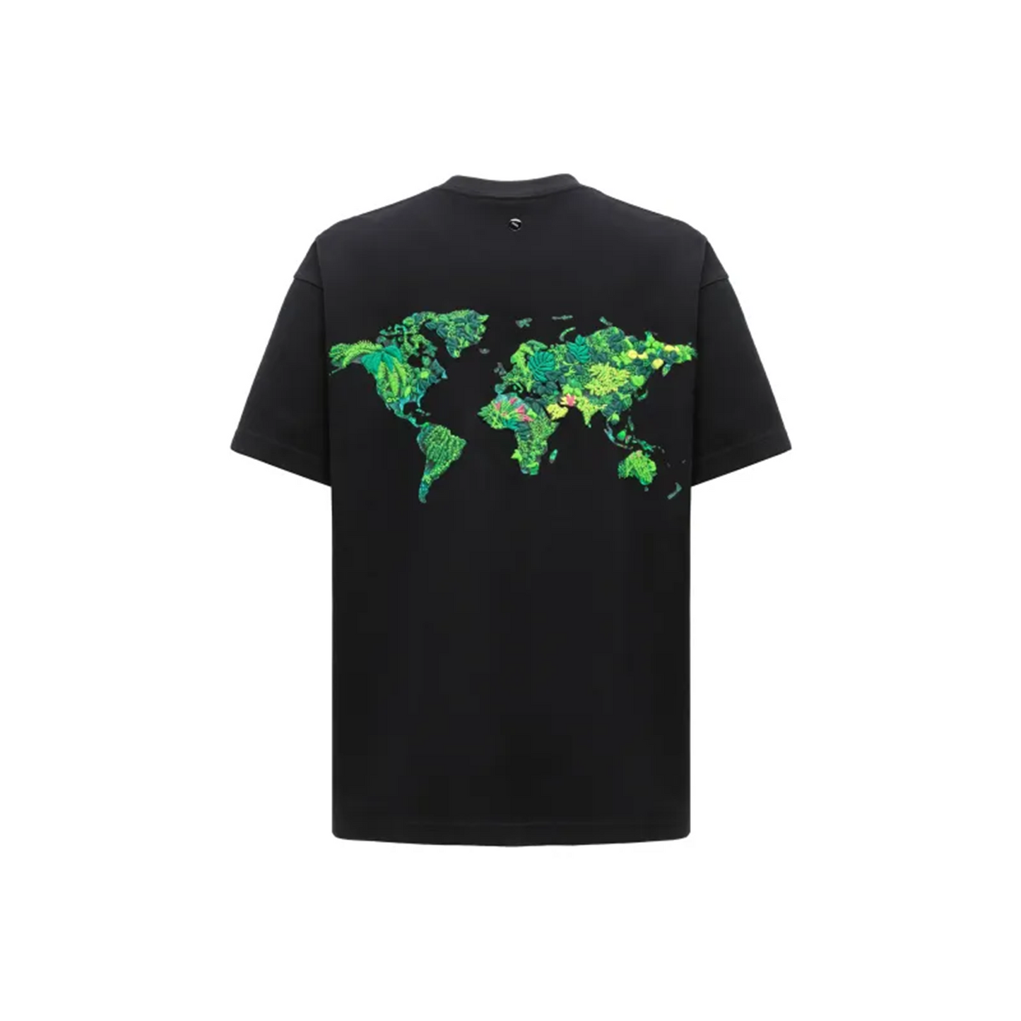 GOODBRAND 3D Green Plant Embroidered Map Logo Tee Black (SS25)