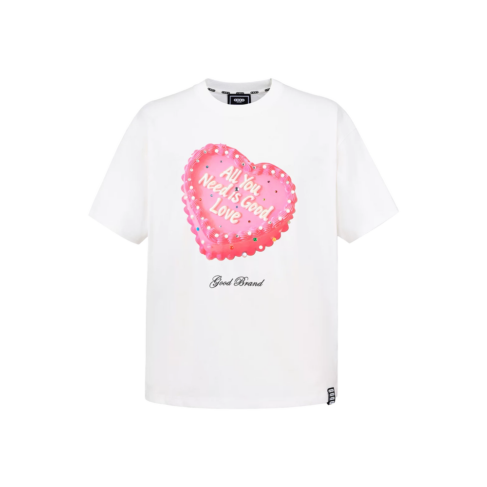 GOODBRAND 520 Limited Edition Cake Rhinestone S/S Tee White (SS26)