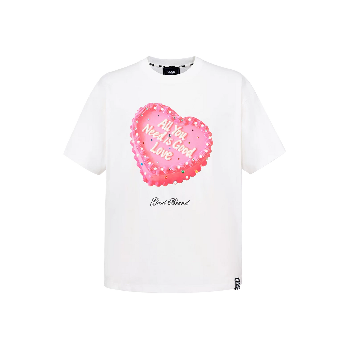 GOODBRAND 520 Limited Edition Cake Rhinestone S/S Tee White (SS26)