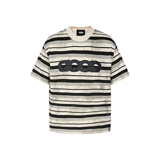 GOODBRAND Cash Black Stripe Tee Cream (SS24)