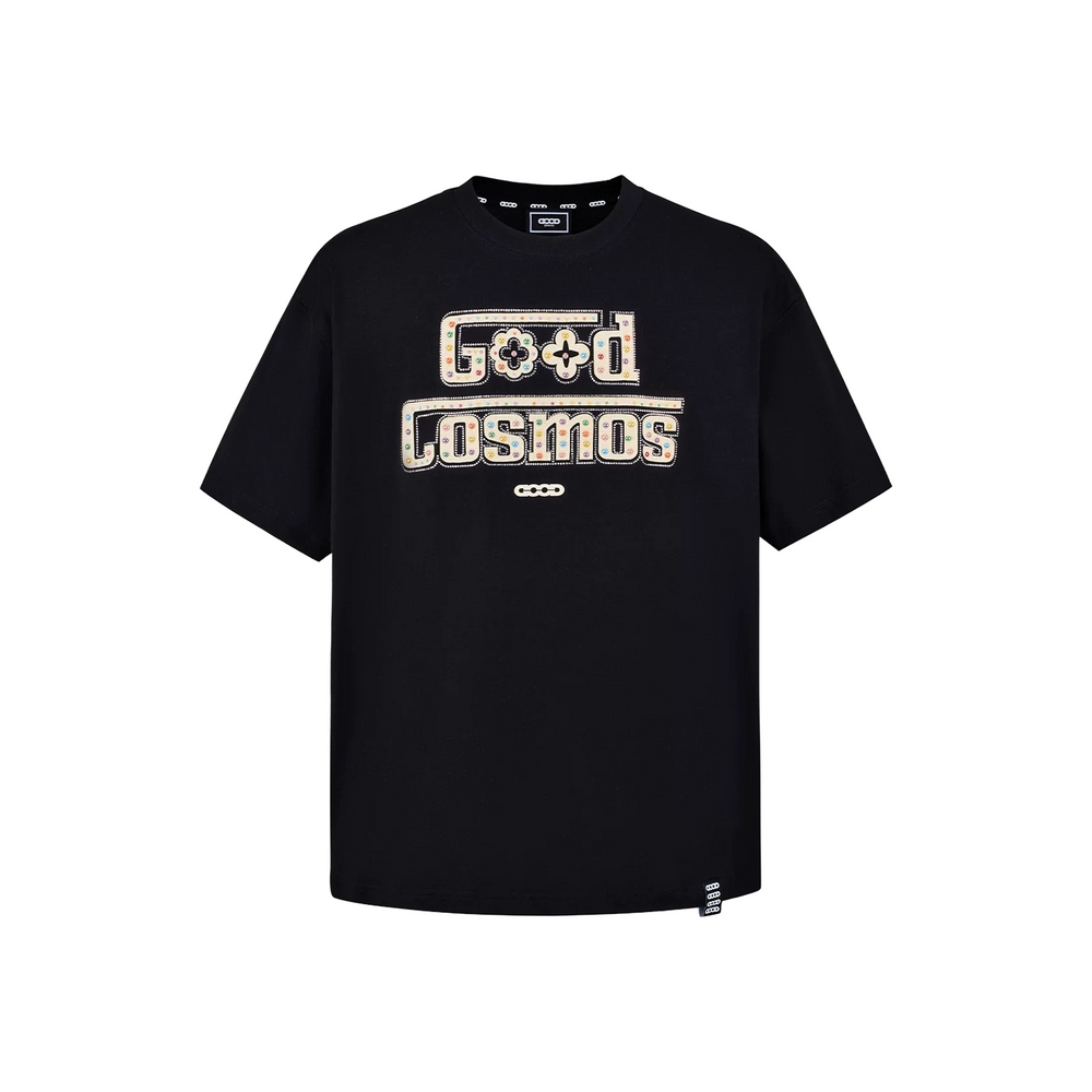 GOODBRAND Colourful Cosmic Gemstone Slogan Tee Black (SS26)