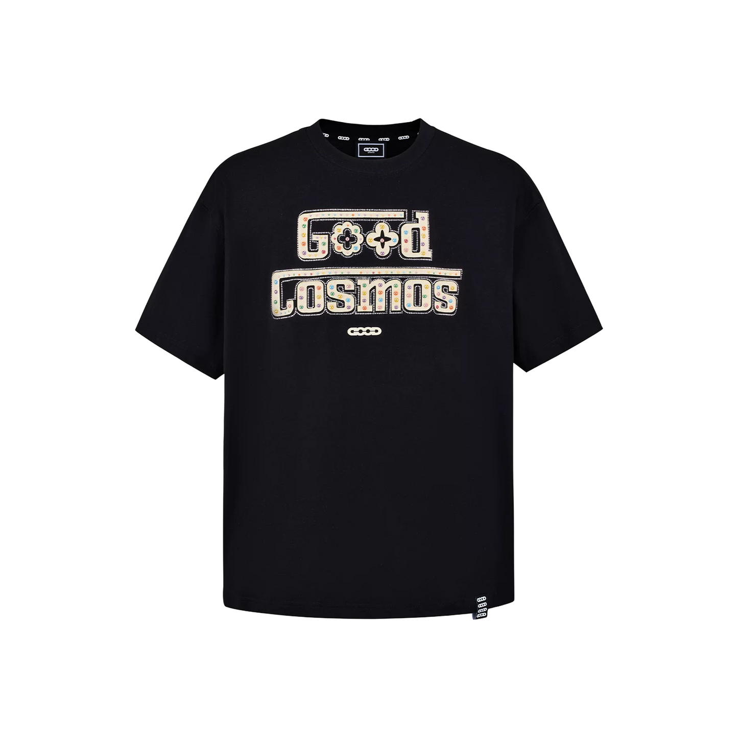 GOODBRAND Colourful Cosmic Gemstone Slogan Tee Black (SS26)