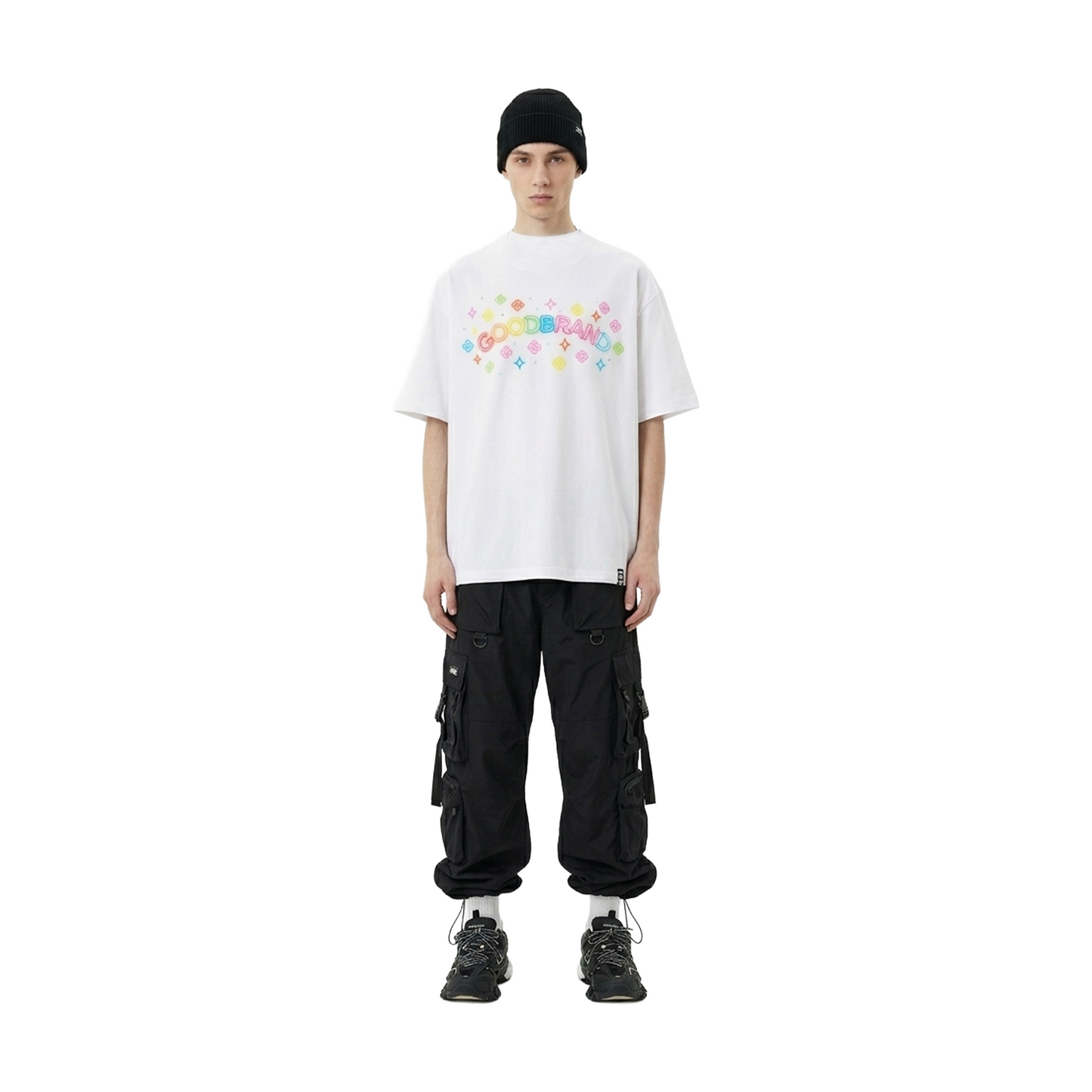 GOODBRAND Colourful Neon Floral Tee White (SS26)