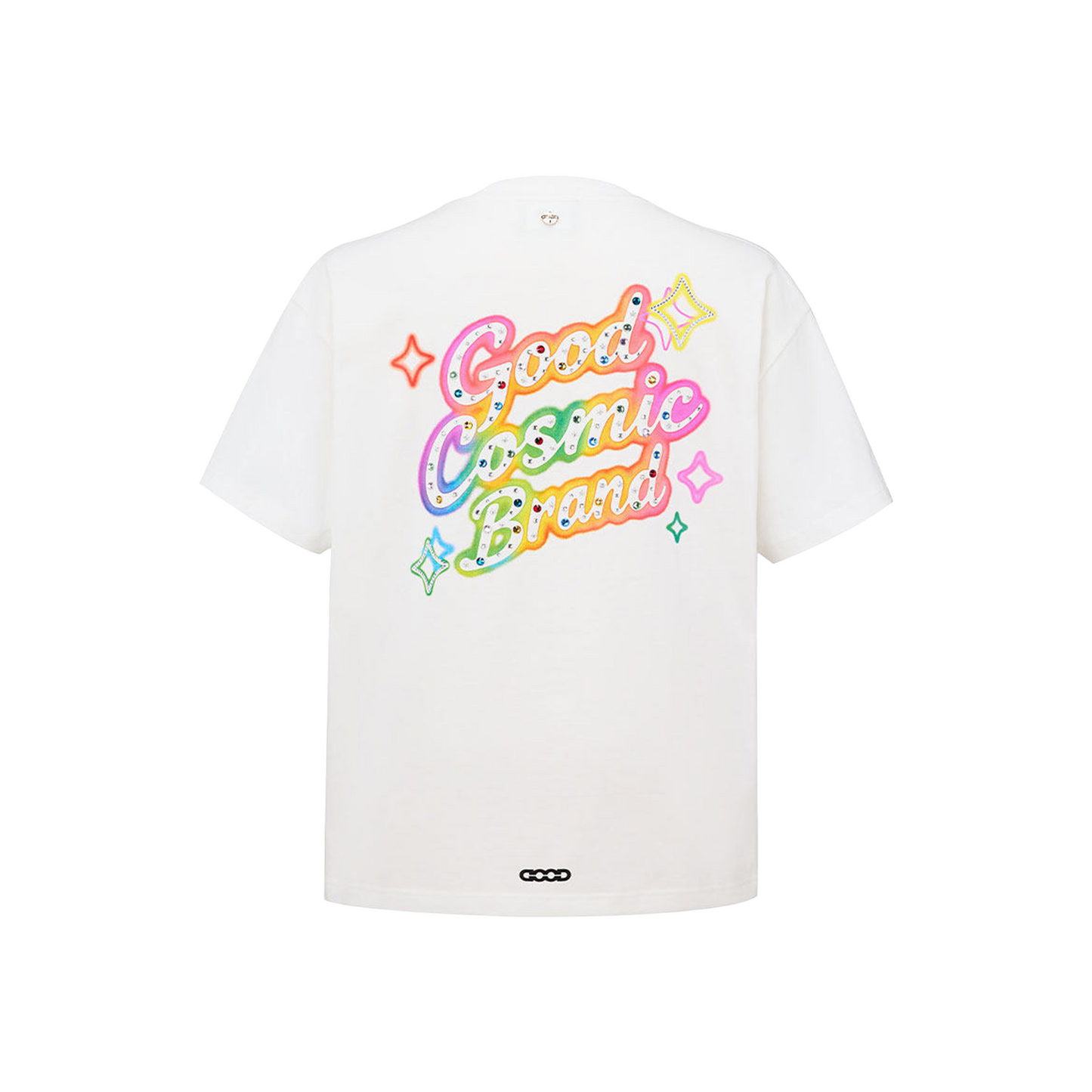 GOODBRAND Colourful Slogan Hot Stamping Tee White (SS26)