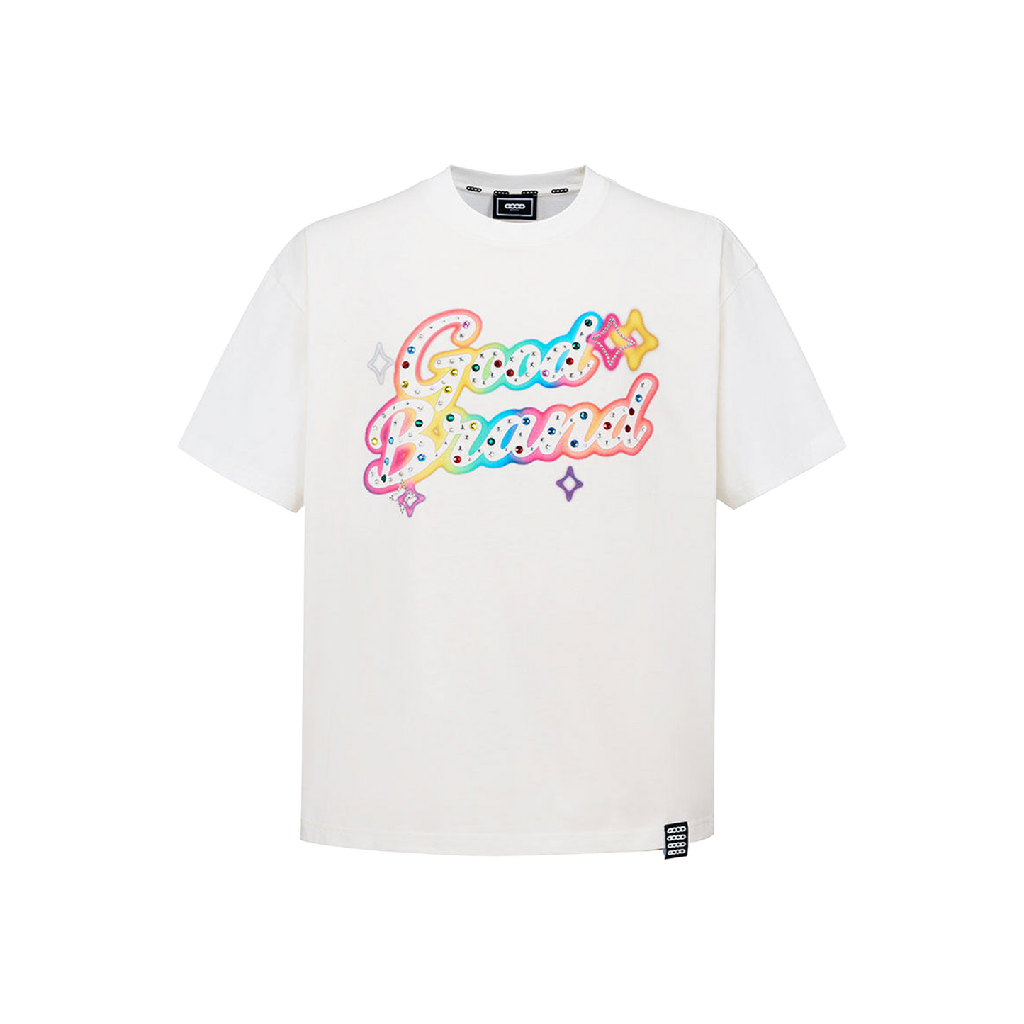 GOODBRAND Colourful Slogan Hot Stamping Tee White (SS26)