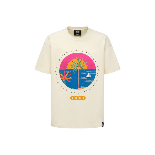 GOODBRAND Diamond Coconut Tree Tee Beige (SS25)