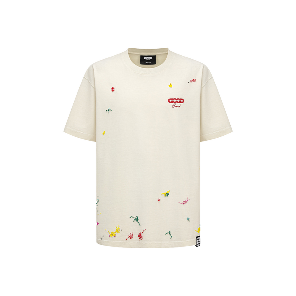 GOODBRAND Dopamine Tube Beaded Tee Beige (SS25)