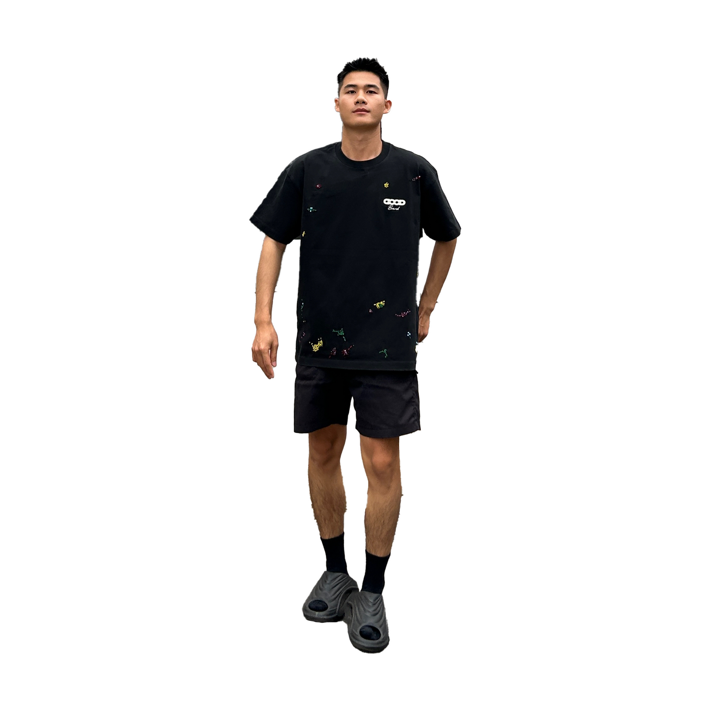 GOODBRAND Dopamine Tube Beaded Tee Black (SS25)