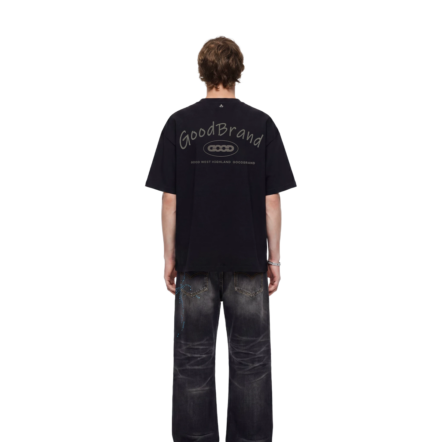 GOODBRAND Floral Puppy Short Sleeved Tee Black (SS26)