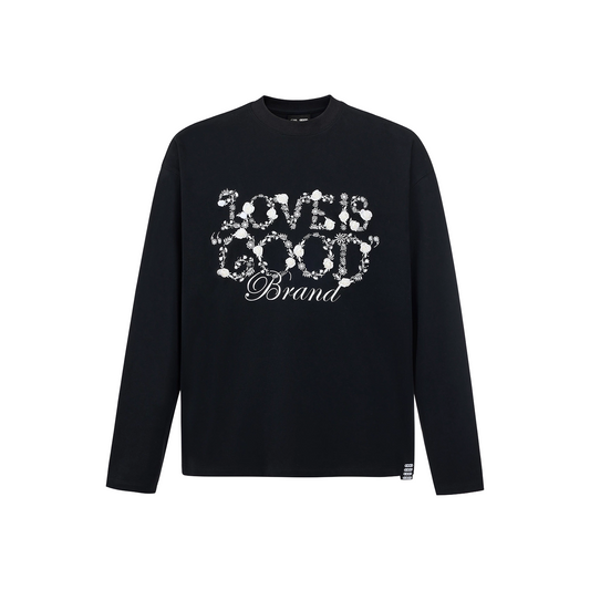 GOODBRAND Flower Fragrance Long Sleeved Tee Black (FW25)