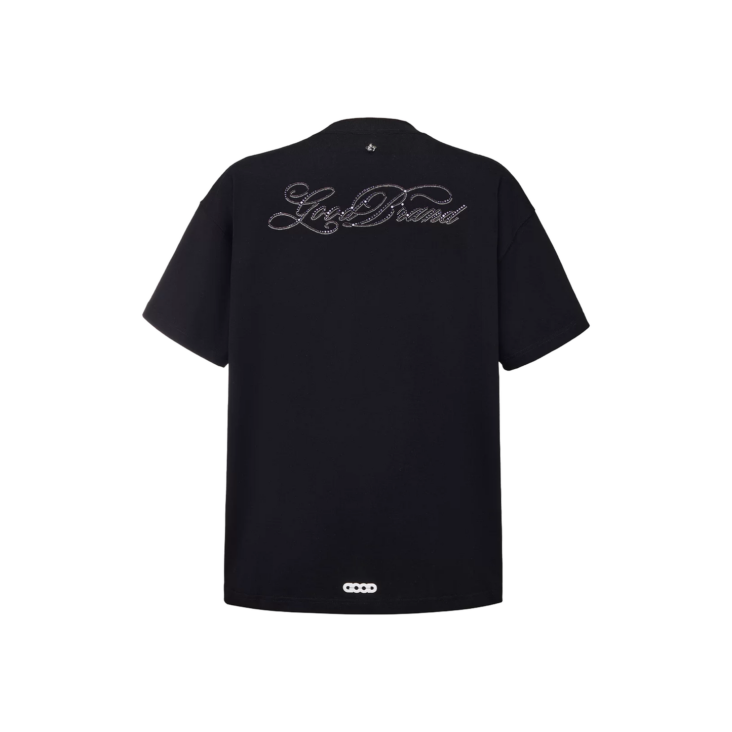 GOODBRAND Foamed Floral Rhinestone Tee Black (SS26)