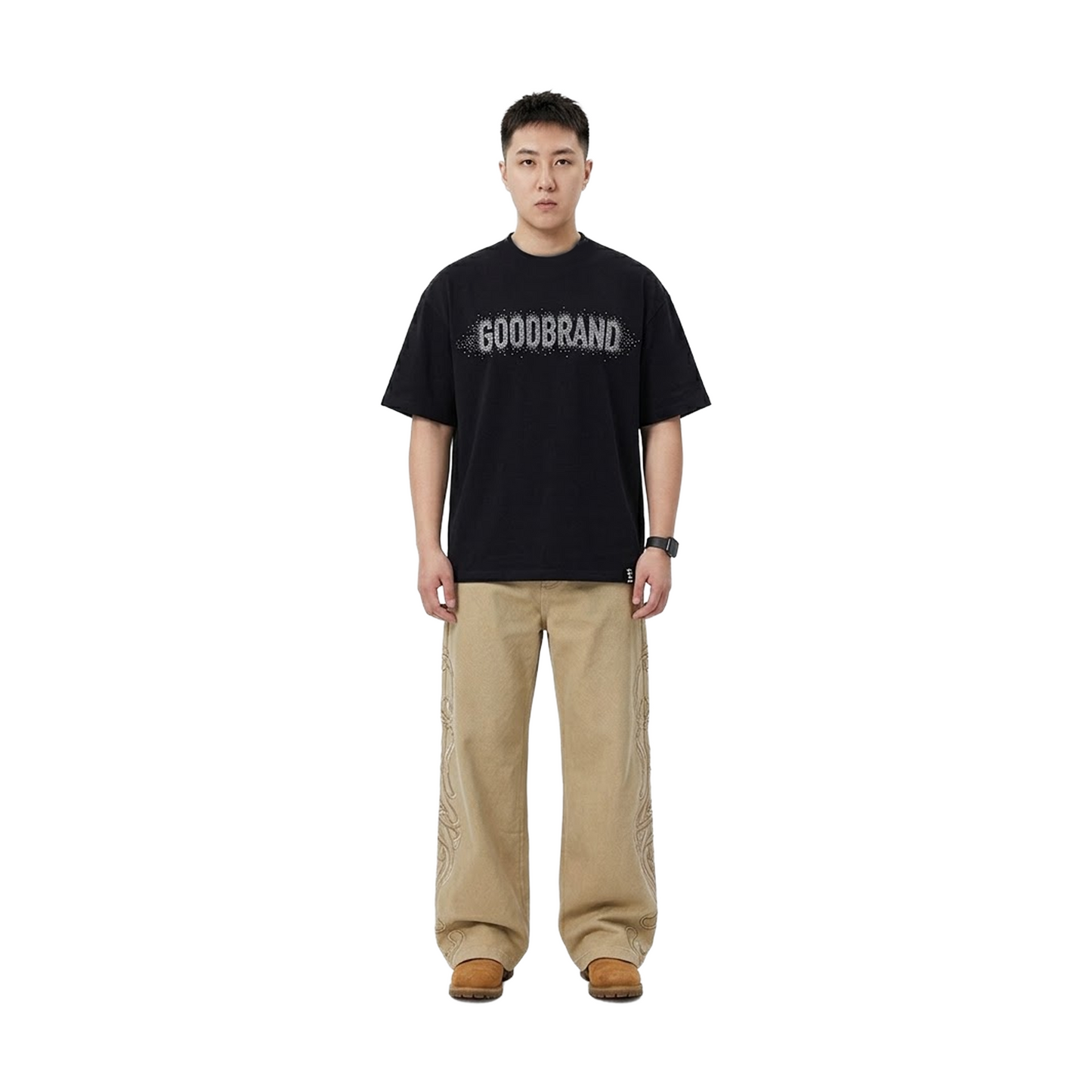 GOODBRAND Full Diamond Crescent Tee Black (SS26)