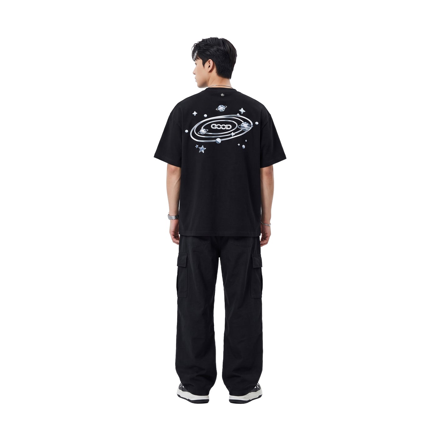 GOODBRAND Fun Planet Embroidered S/S Tee Black (SS26)