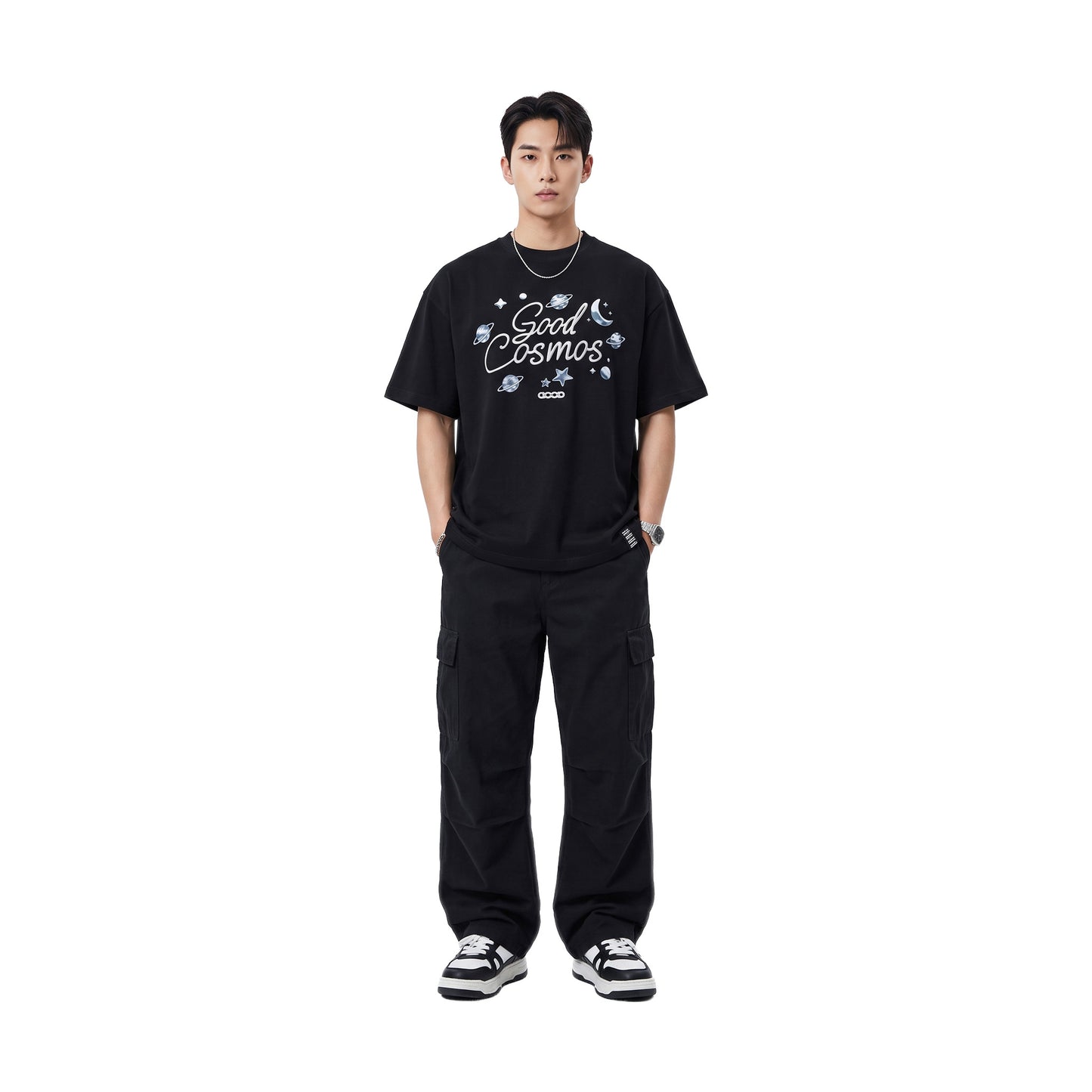GOODBRAND Fun Planet Embroidered S/S Tee Black (SS26)