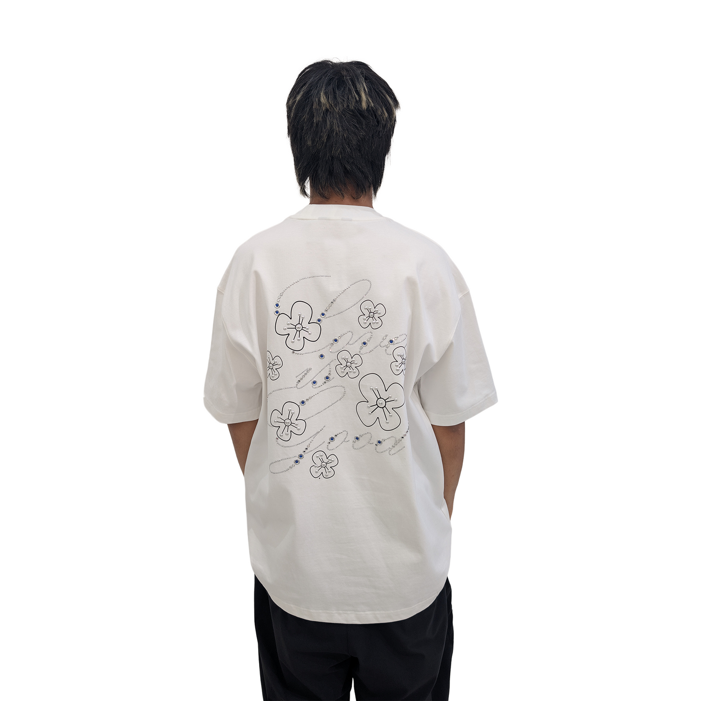 GOODBRAND GOOD Floral Hot Stamping S/S Tee White (SS25)