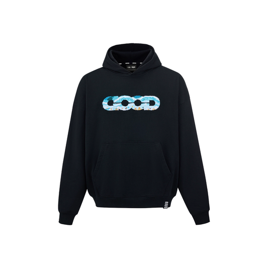 GOODBRAND GOOD Holiday Beach Embroidered Hoodie Black (FW25)