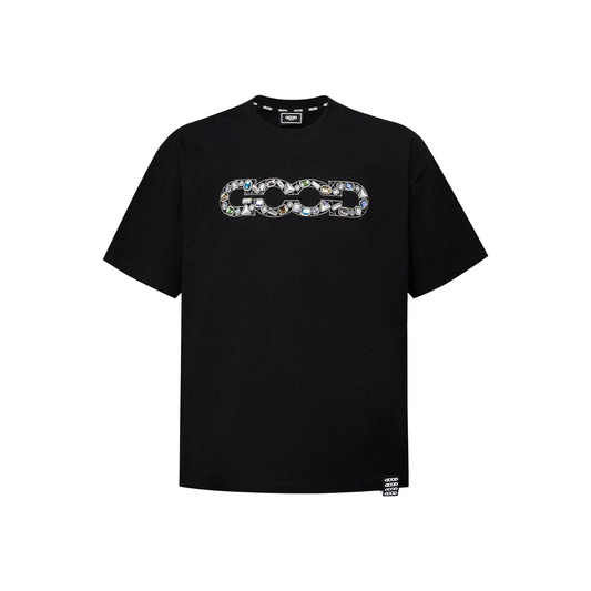 GOODBRAND Gemstone Embellished Logo Tee Black (SS26)