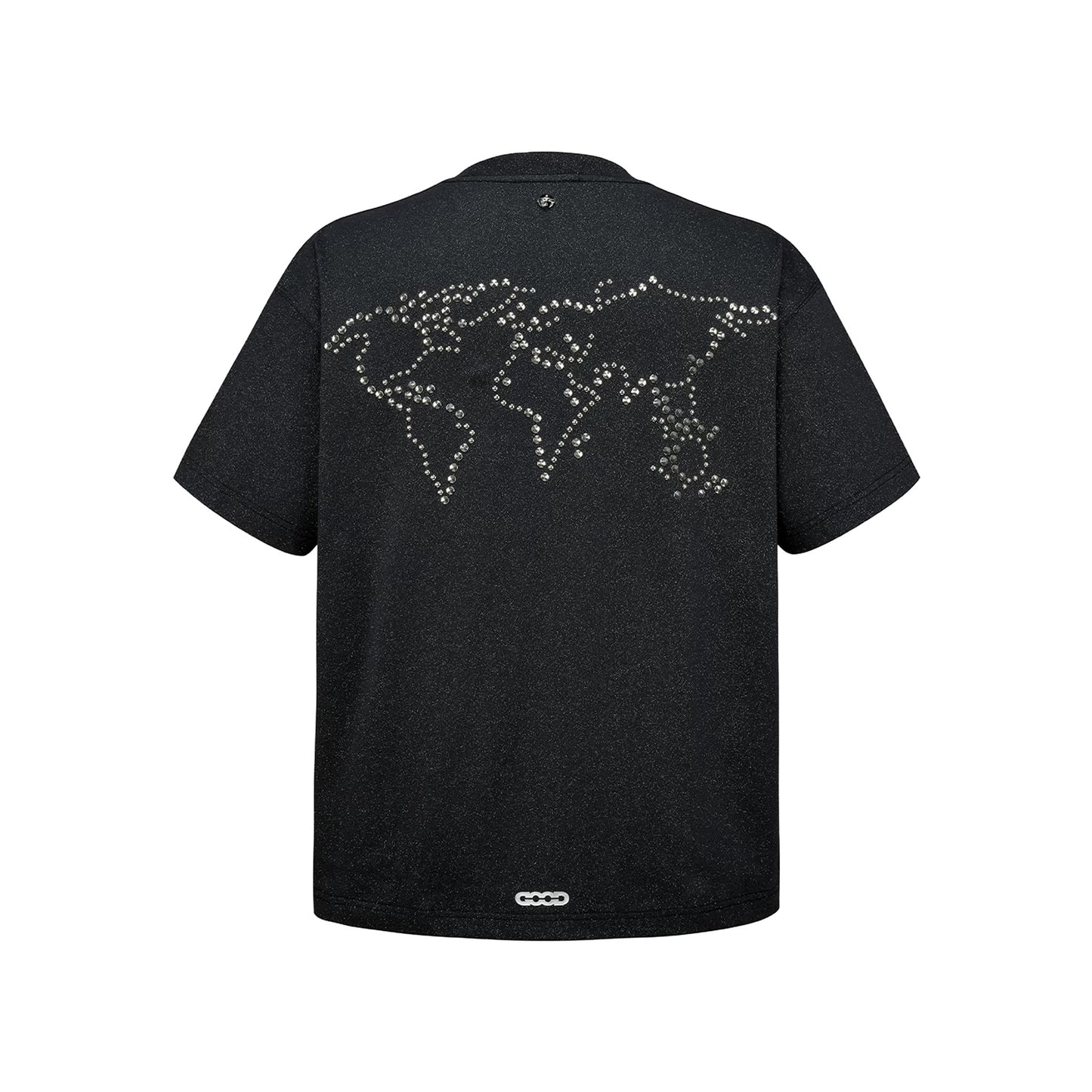 GOODBRAND Glittery Studded Earth S/S Tee Black (SS26)