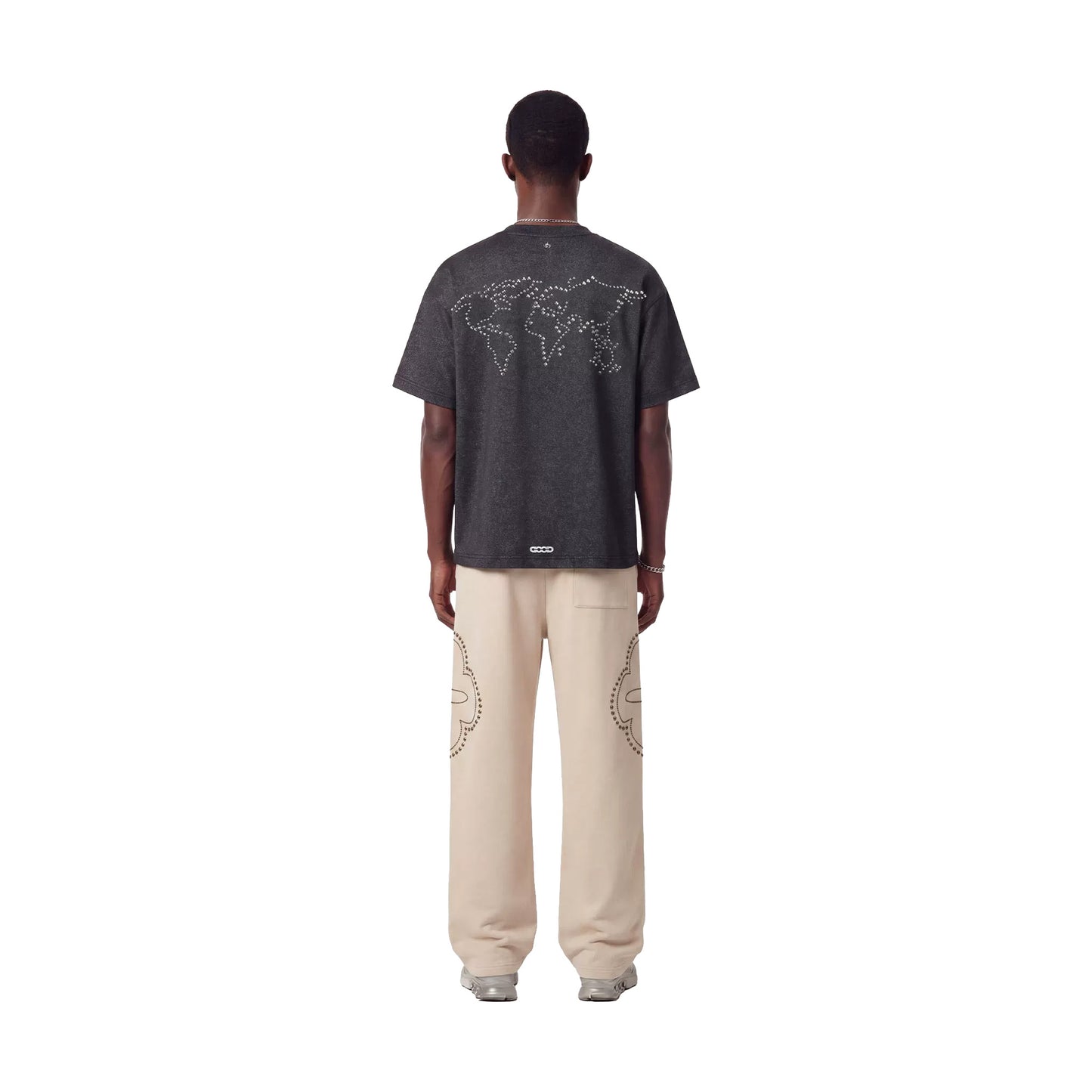 GOODBRAND Glittery Studded Earth S/S Tee Black (SS26)