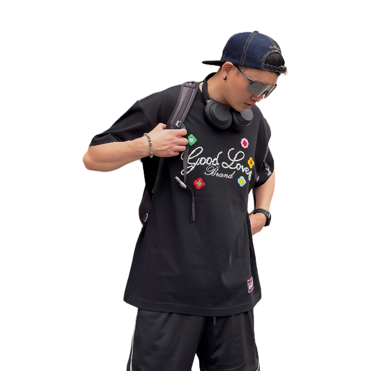 GOODBRAND Good Loves 3D Embroidered Slogan Tee Black (SS25)