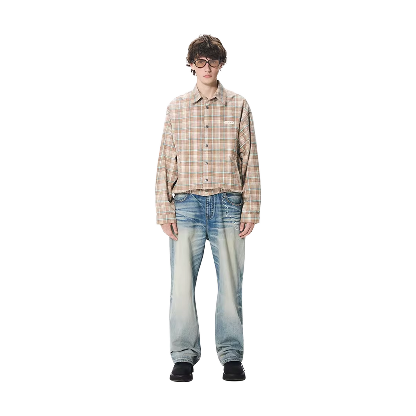 GOODBRAND Harrington Long Sleeved Shirt Light Apricot (FW25)