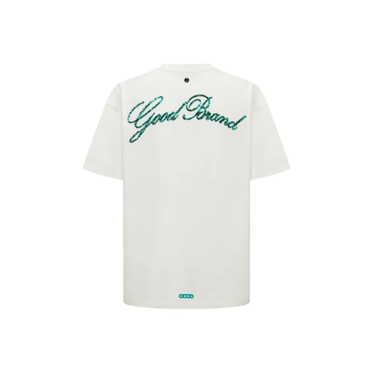 GOODBRAND Island Coconut Forest Sequin Embroidered Tee White (SS25)