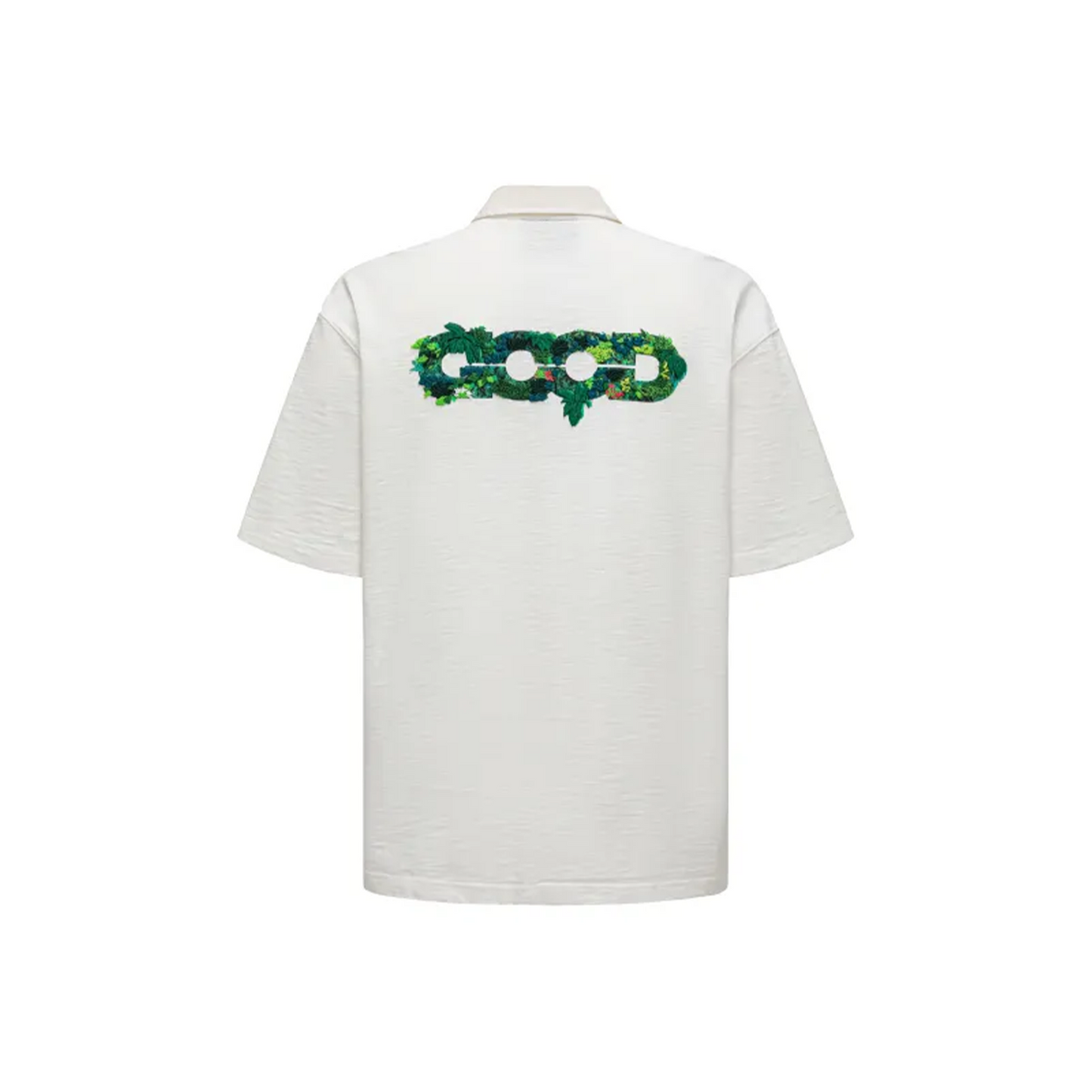 GOODBRAND Jungle Wonderland 3D Embroidered Polo Shirt White (SS25)