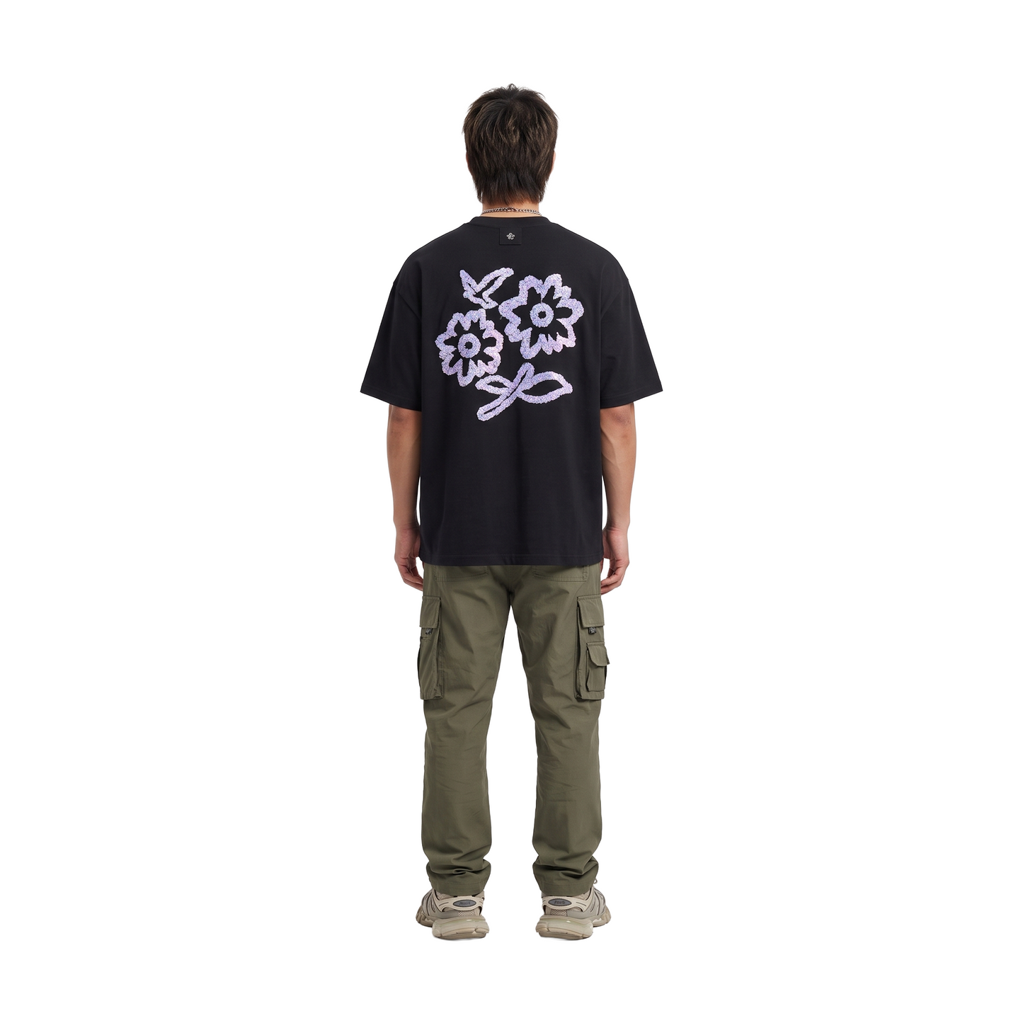 GOODBRAND Lavender Floral Sequin Embroidery Black (SS26)