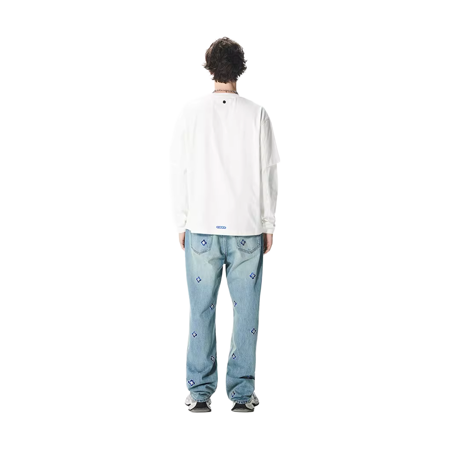 GOODBRAND Melting Ice Cream Two-Piece Long Sleeved Tee White (FW25)