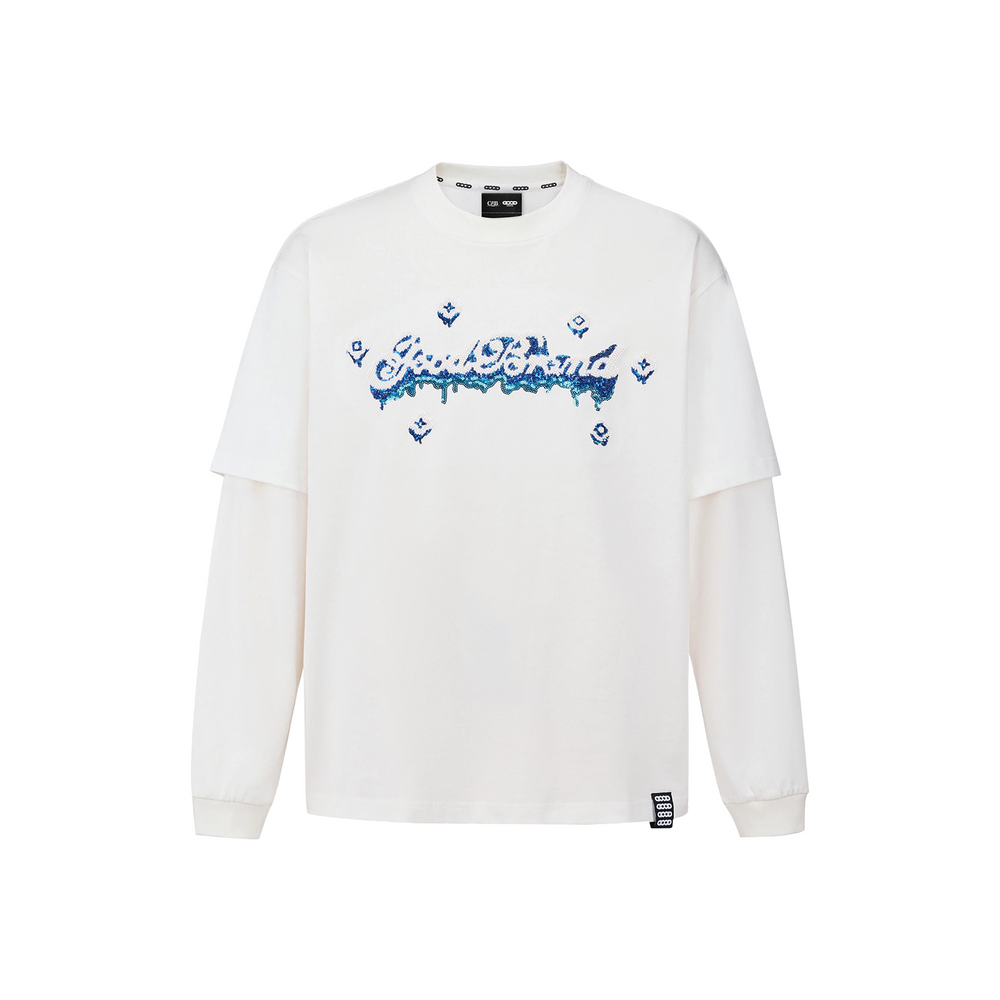 GOODBRAND Melting Ice Cream Two-Piece Long Sleeved Tee White (FW25)