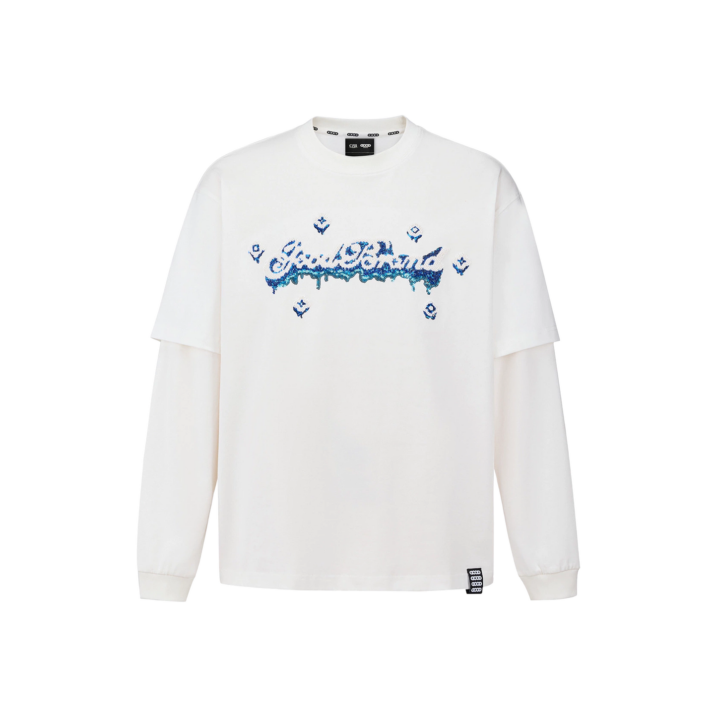 GOODBRAND Melting Ice Cream Two-Piece Long Sleeved Tee White (FW25)