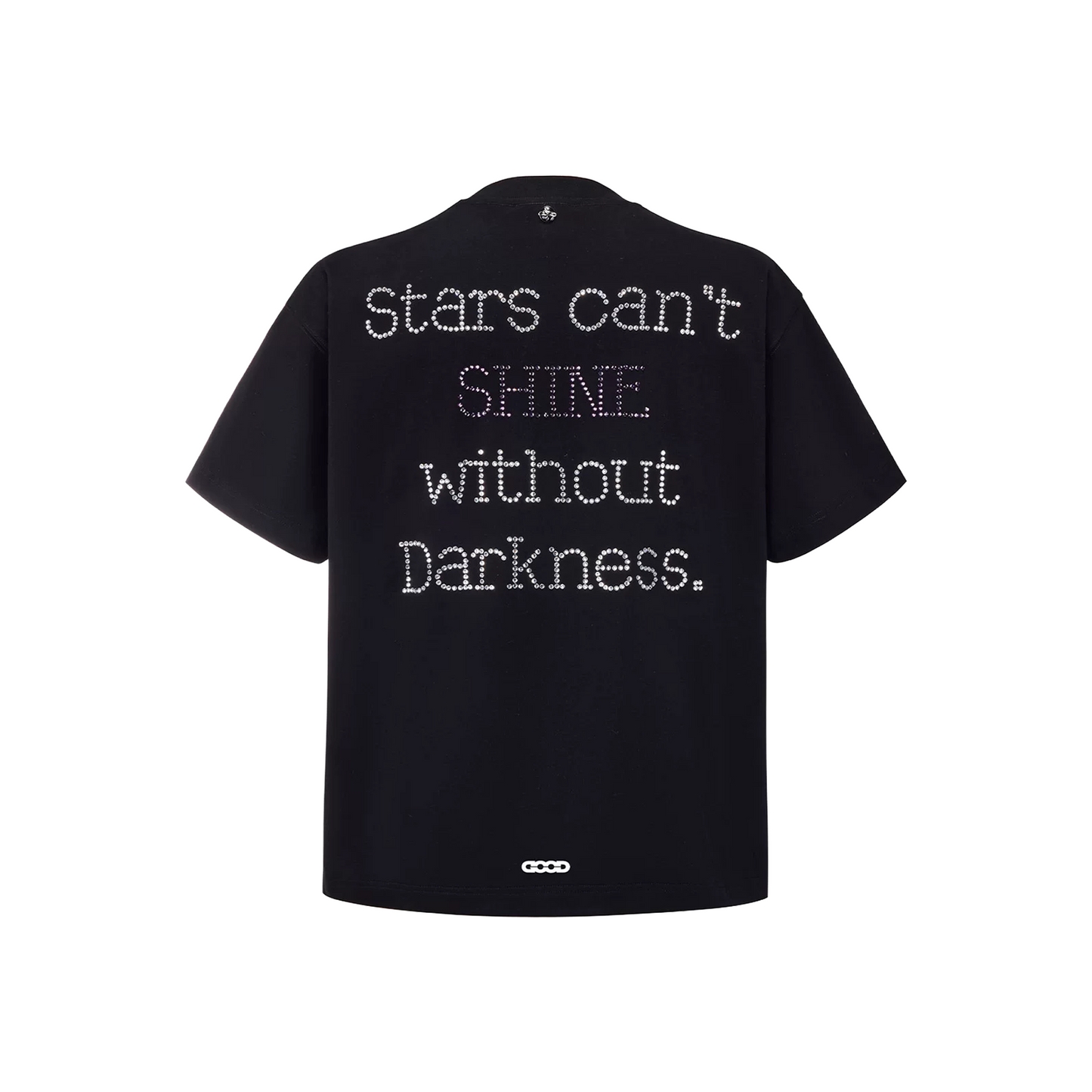 GOODBRAND Moon Shaped Rhinestone Tee Black (SS26)