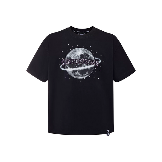 GOODBRAND Moon Shaped Rhinestone Tee Black (SS26)