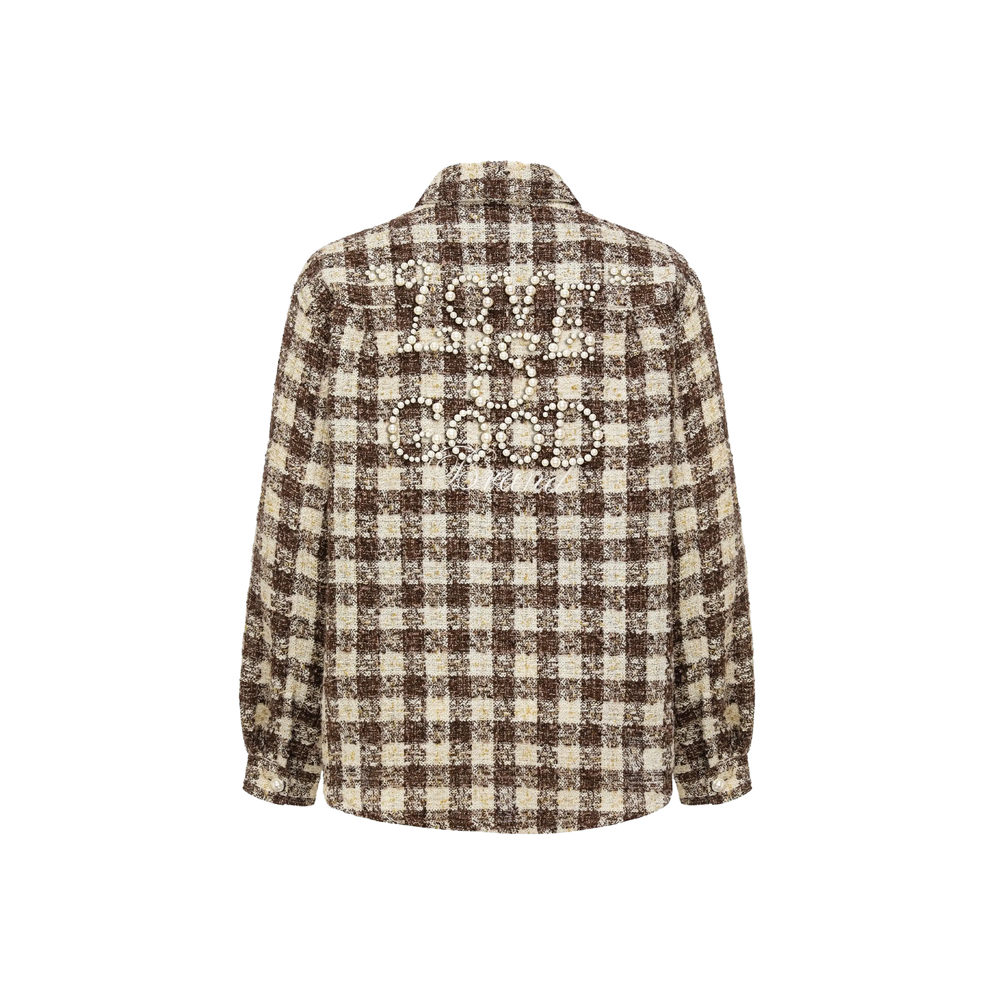 GOODBRAND Pearl Check Chanel Shirt Coffee (SS25)