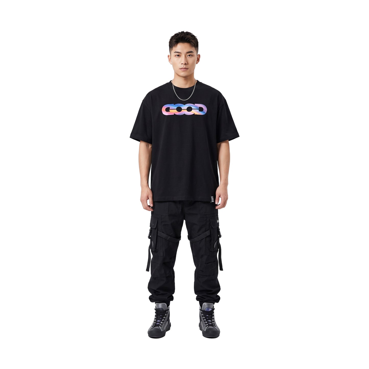 GOODBRAND Purple Cloud Colorful S/S Tee Black (SS26)