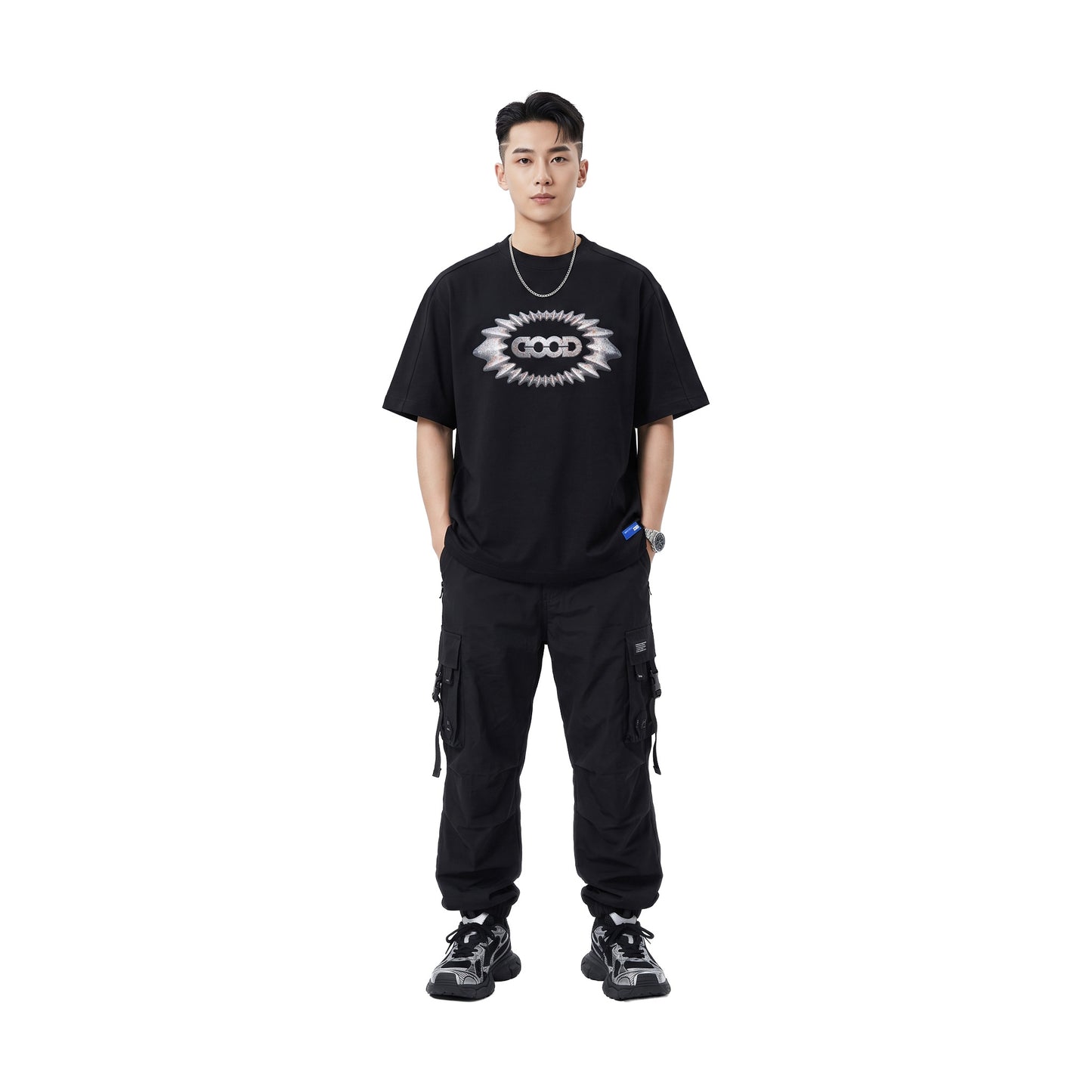GOODBRAND Quick-Dry Cooling Ice Skin Foamed Tee Black (SS26)