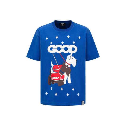 GOODBRAND Schnauzer Cross Tatami Tee Royal Blue (SS25)